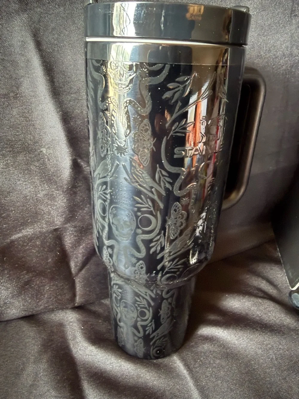 New Stanley 40oz Special Halloween Black Detailed With Box Straw Topper Bag - Picture 7 of 13